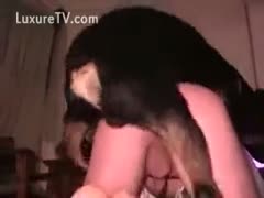 Husband fucked in the gazoo by his pet dog